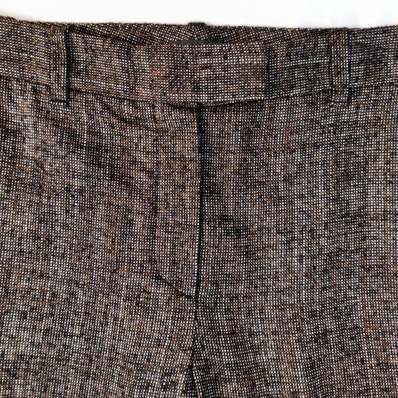 NWOT FENDI Wool Slim Trousers in Brown & White Tweed Small Pants Pantalon Petit - Picture 11 of 15